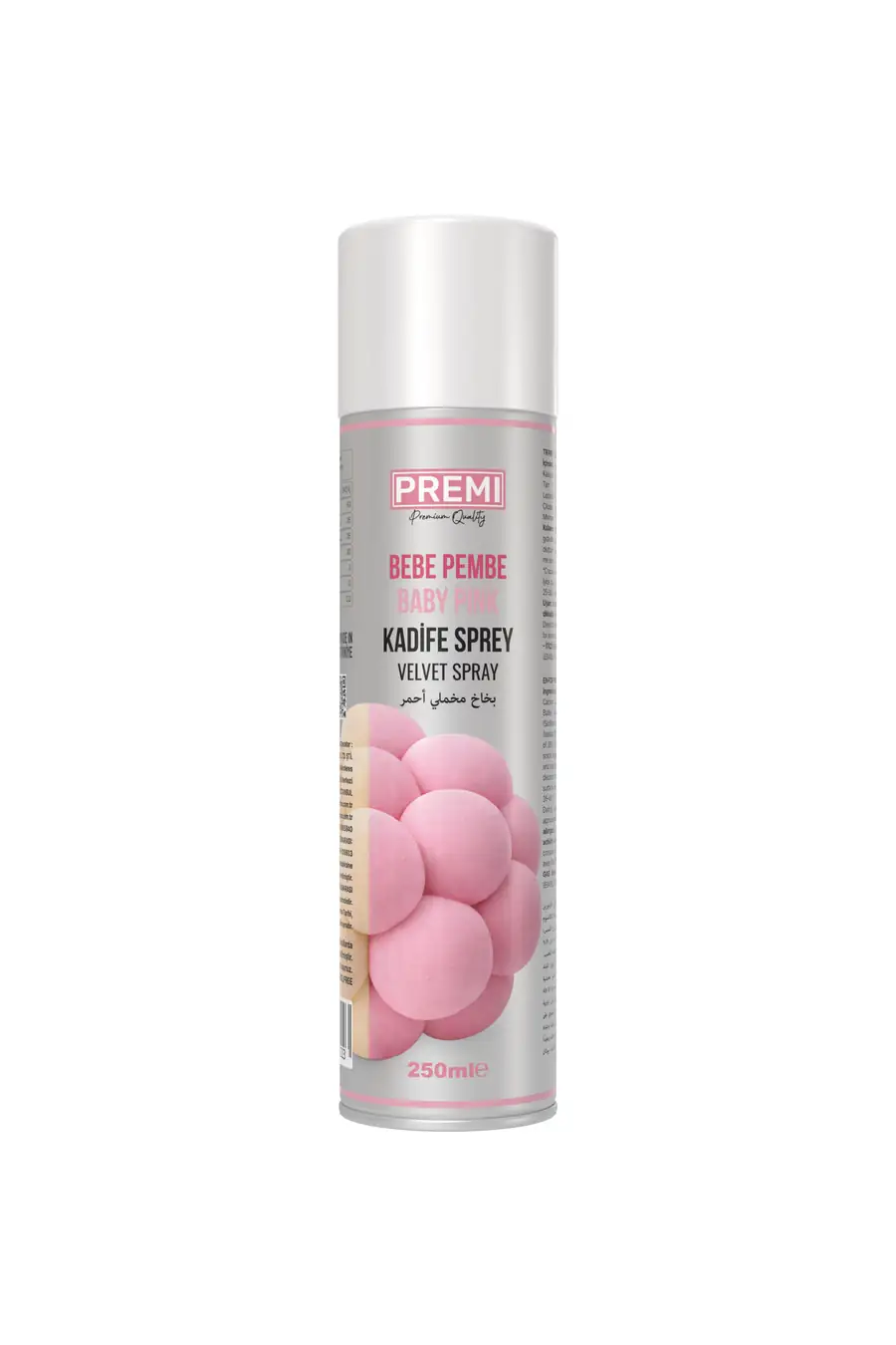 Premi Kadife Sprey Gıda Boyası Bebe Pembe 250 ml
