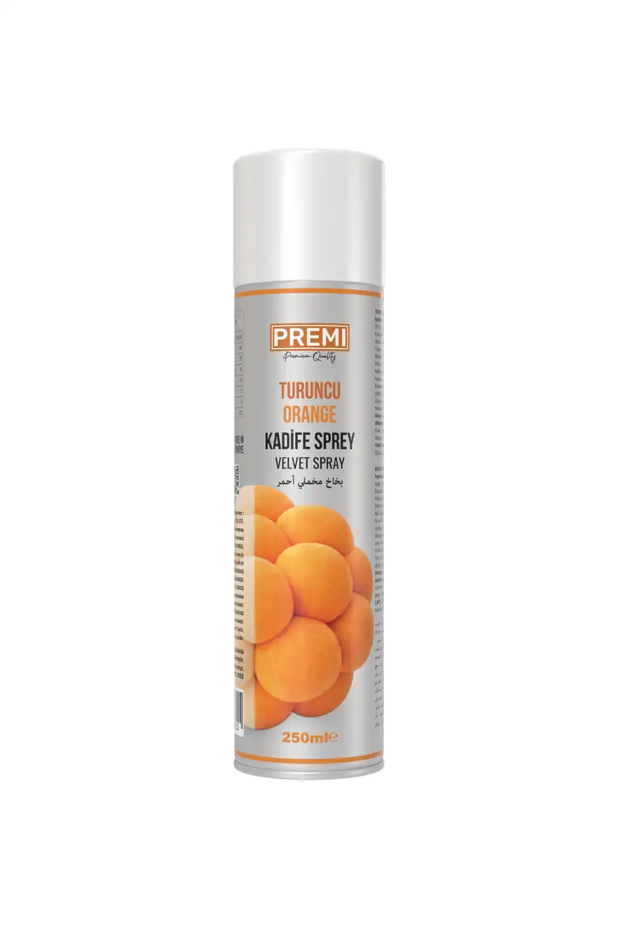 Premi Kadife Sprey Gıda Boyası Turuncu 250 ml
