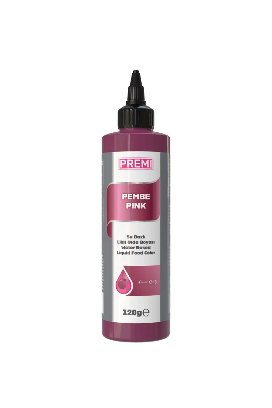 Premi Su Bazlı Likit Gıda Boyası Pembe 120 ml