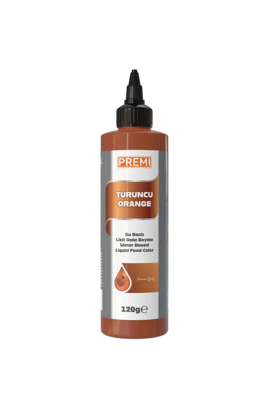 Premi Su Bazlı Likit Gıda Boyası Turuncu 120 ml